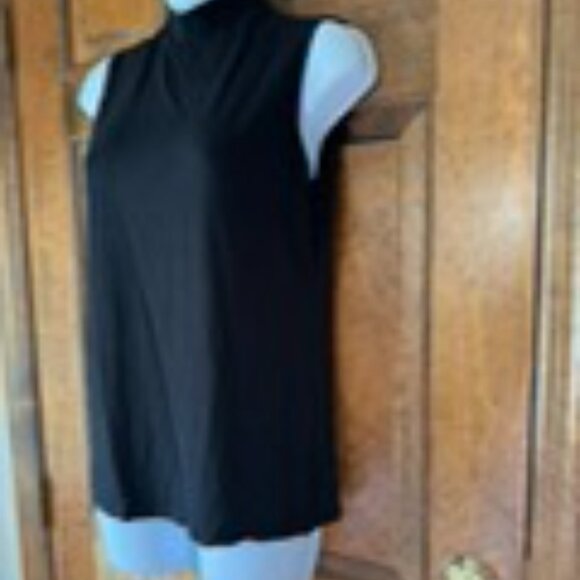 Charter Club Black Sleeveless Mock Turtle Small - Picture 2 of 10
